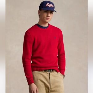 Polo Ralph Lauren 100% Wool Sweater Red Extra Large XL‎